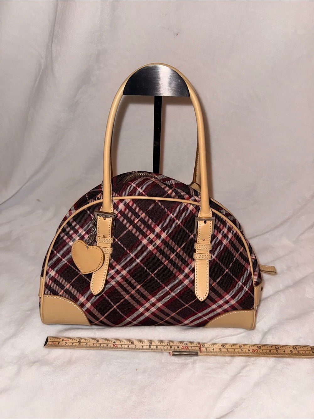 Burberry London Blue Label Canvas and Leather Handbag